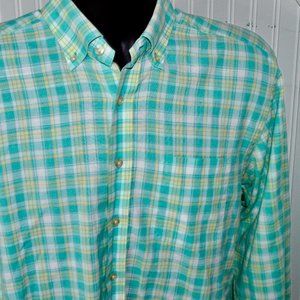 Vineyard Vines Plaid Murray Button Front Shirt Md